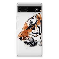 Smartphone hoesje Google Pixel 6A Watercolor Tiger - thumbnail