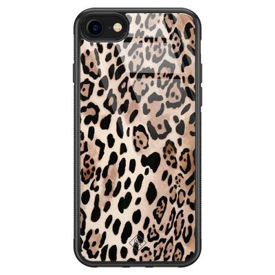 iPhone SE 2020 glazen hardcase - Golden wildcat