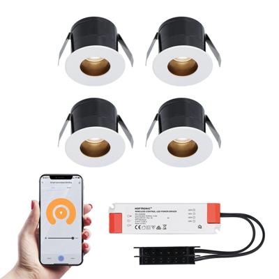 Set van 4 Olivia Smart LED Mini Inbouwspots - Veranda spots - 12V 3W 150lm - Dimbaar - Wifi & Bluetooth - 2700K - IP44 waterdicht - Wit Set van 4 Olivia Smart LED Mini Inbouwspots - Veranda spots - 12V 3W 150lm - Dimbaar - Wifi & Bluetooth - 2700K - IP44 waterdicht - Wit