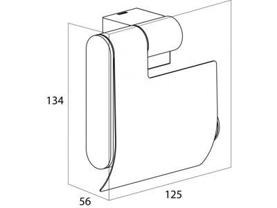 Tiger toiletrolhouder nomad chroom 249130346
