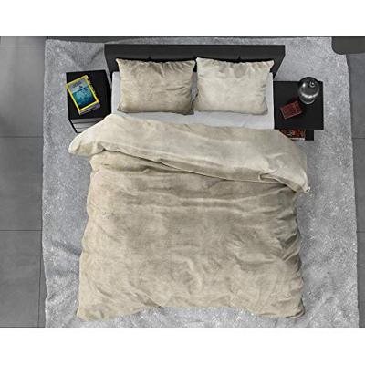 Sleeptime Flanel Washed Cotton Taupe 140 x 200/220 cm