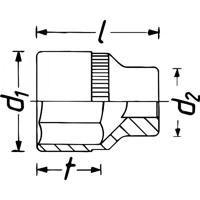 HAZET dopsleutel socket.one.880-e 12 880-e 12 - thumbnail