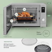 Panasonic NN-CD88QSEPG Magnetron RVS 1000 W Grillfunctie, Met display - thumbnail