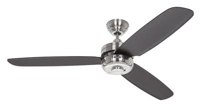 CasaFan Night Flight BN Plafondventilator 65 W (Ø x h) 132 cm x 240 mm Chroom (geborsteld) Met wintermodus, Met afstandsbediening, Lampaanbouw mogelijk CasaFan Night Flight BN Plafondventilator 65 W (Ø x h) 132 cm x 240 mm Chroom (geborsteld) Met wintermodus, Met afstandsbediening, Lampaanbouw mogelijk