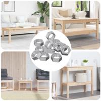 VidaXL Zeshoekige moeren 23377 pcs zilver ijzer - thumbnail