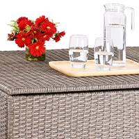 Polyrattan Kussenbox Beige 318L - thumbnail