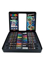 Posca paintmarkers, metalen doos van 20 stuks, assorti, ontwerp Pop Colours - thumbnail