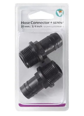 Hose Connector Screw 20 mm 3/4 Inc vijveraccesoires VT - Vt