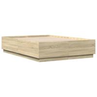 Bedframe bewerkt hout sonoma eikenkleurig 160x200 cm - thumbnail