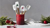 LE CREUSET - Santa's Specials - Lepelpot + spatels Kersenrood - thumbnail