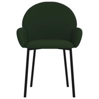 Eetkamerstoelen 2 st fluweel donkergroen - thumbnail