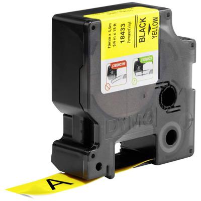 Labeltape DYMO IND RHINO S0718470 Vinyl Tapekleur: Geel Tekstkleur:Zwart 19 mm 5.5 m Labeltape DYMO IND RHINO S0718470 Vinyl Tapekleur: Geel Tekstkleur:Zwart 19 mm 5.5 m