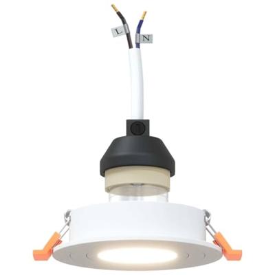 VidaXL Spotje 6 pcs wit 9 x 9 x 2 cm aluminium