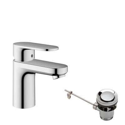 Hansgrohe Wastafelmengkraan Vernis Blend 70 Brass Eengreeps Met Trekwaste Chroom - thumbnail