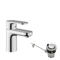 Wastafelmengkraan HansGrohe Vernis Blend 70 Brass Eengreeps Met Trekwaste Chroom - thumbnail