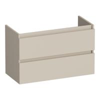 Brauer Joy - Onderkast Ondiep - 80 cm - met 2 Softclose Lades Greeploos en 1 Sifon Uitsparing - Mat Beige - thumbnail