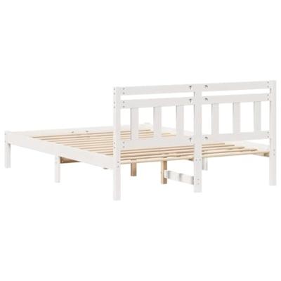 Bedframe met hoofdeinde Wit Grenenhout