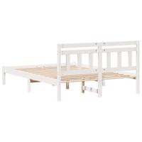 Bedframe met hoofdeinde Wit Grenenhout - thumbnail