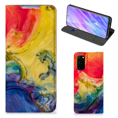 Bookcase Samsung Galaxy S20 Watercolor Dark Bookcase Samsung Galaxy S20 Watercolor Dark