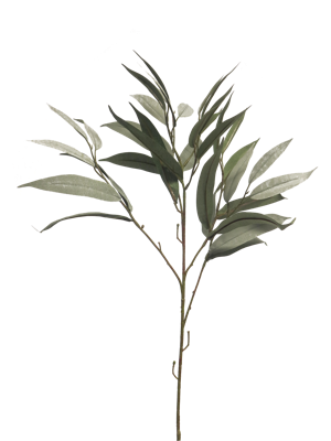 Mango lvs spray dusty green 76cm