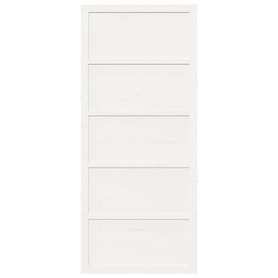 Schuifdeur Wit 80 x 208 cm Massief grenenhout