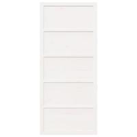 Schuifdeur Wit 80 x 208 cm Massief grenenhout - thumbnail