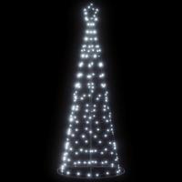 LED-kerstboom 200 LEDs koud wit 182 cm - thumbnail