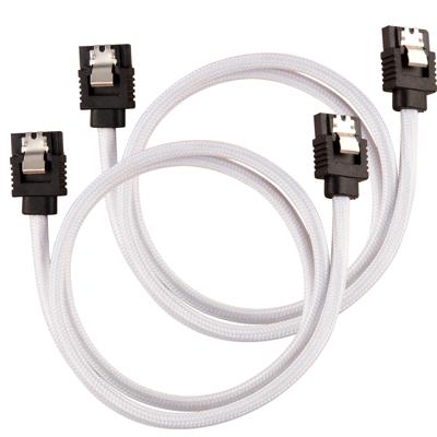 Corsair Hoogwaardige ommantelde SATA-kabel 60 cm (witte kleur)