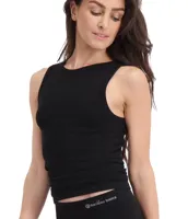 2-pak Tank top dames - River - Bamboe Naadloos rib dames onderhemd - Hoge hals - thumbnail