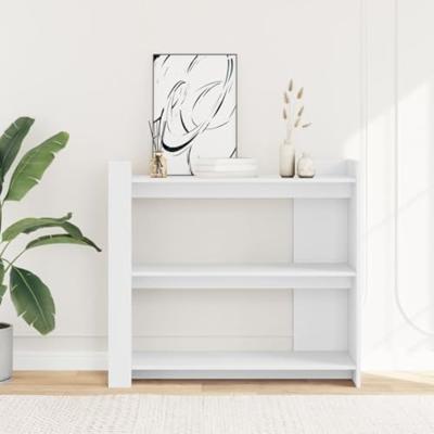 Wandtafel 100x35x90 cm bewerkt hout wit