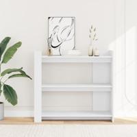 Wandtafel 100x35x90 cm bewerkt hout wit - thumbnail