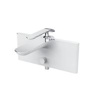 Badkraan Opbouw BWS Bloom Wit Chroom - thumbnail