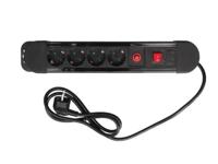 4-Voudige stekkerdoos met overspanningsbeveiliging randaarde - thumbnail