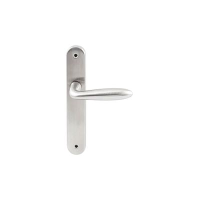 Hardbrass Deurkruk Istanbul op ovaal langschild blind - RVS Hardbrass Deurkruk Istanbul op ovaal langschild blind - RVS
