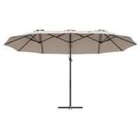 Tuin Cantilever Parasol Taupe 372 x 198 x 243 cm - thumbnail