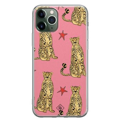 iPhone 11 Pro siliconen hoesje - The pink leopard