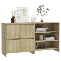 2 st Dressoirs bewerkt hout sonoma eikenkleurig - thumbnail