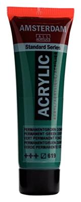 Royal Talens Amsterdam Standard Series Acrylverf Tube 20 ml - Permanentgroen Donker 619