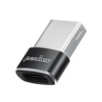 Perixx USB 2.0 Adapter [1x USB-A 2.0 stekker - 1x USB-C 2.0 bus] PERIPRO-408 - thumbnail