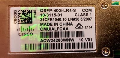 Cisco QSFP-40G-LR4-S= vezellook 1310nm 40000Mbit/s QSFP netwerk transceiver module - netwerk transceiver (40000 Mbit/s, QSFP, LC, IEEE 802.3ba, LR, 40GBASE-LR4)