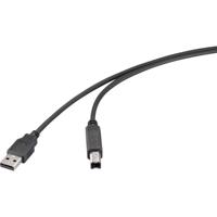 Renkforce RF-6830424 USB-kabel USB 2.0 USB-A stekker, USB-B stekker 0.50 m Zwart - thumbnail