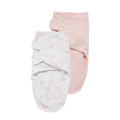 Meyco Swaddle 2-pack inbakerdoek dots/uni lichtroze Maat