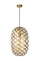 Lucide WOLFRAM - Hanglamp - Ø 32 cm - 1xE27 - Mat Goud / Messing - thumbnail