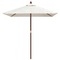 Parasol met houten paal 198x198x231 cm zandkleurig - thumbnail