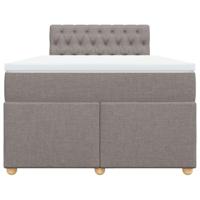 Boxspring met matras stof taupe 120x190 cm - thumbnail