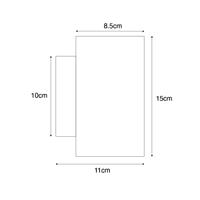 QAZQA Landelijke wandlamp hout vierkant 2-lichts - Sandy - thumbnail