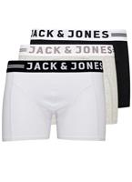 Jack & Jones Sense Trunks 3-pack Noos 12081832 Boxershorts Light Grey Black & White 12081832 - thumbnail