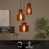 Lucide ROLLO - Hanglamp - 3xE27 - Terracotta - thumbnail