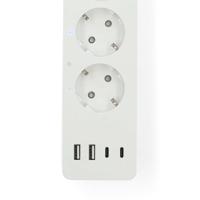 Nedis Smartlife slimme stekkerdoos - met usb-a en usb-c - 4-voudig - thumbnail