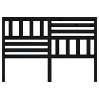 Hoofdbord 126x4x100 cm massief grenenhout zwart - thumbnail